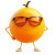 Funny Tangerine Character Vinyl Car Decal Sticker – Waterproof & UV-Resistant 8"