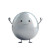 Silver Friendly Ball Vinyl Car Decal Sticker – Waterproof & UV-Resistant 8"
