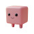 Pink Cube Character Vinyl Car Decal Sticker – Waterproof & UV-Resistant 8"