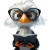 Secretary Bird Cartoon Vinyl Car Decal Sticker – Waterproof & UV-Resistant 8"