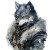 Gray Wolf Warrior Vinyl Car Decal Sticker – Waterproof & UV-Resistant 8"