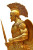 Golden Spartan Warrior Vinyl Car Decal Sticker – Waterproof & UV-Resistant 8"