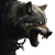 Chained Snarling Wolf Vinyl Car Decal Sticker – Waterproof & UV-Resistant 8"