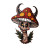 Devil Mushroom Tattoo Vinyl Car Decal Sticker – Waterproof & UV-Resistant 8"
