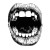 Mouth With Teeth Vinyl Car Decal Sticker – Waterproof & UV-Resistant 8"