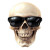 Skull With Sunglasses V2 Vinyl Car Decal Sticker – Waterproof & UV-Resistant 8"