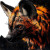 Striped Hyena Portrait Vinyl Car Decal Sticker – Waterproof & UV-Resistant 8"