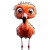 Pixar-Like Flamingo Vinyl Car Decal Sticker – Waterproof & UV-Resistant 8"