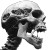 Evil Biomechanical Skull Vinyl Car Decal Sticker – Waterproof & UV-Resistant 8"