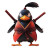 Penguin Samurai Vinyl Car Decal Sticker – Waterproof & UV-Resistant 8"