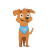 Puppy With Bandana Vinyl Car Decal Sticker – Waterproof & UV-Resistant 8"