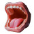 Plastic Box Mouth Vinyl Car Decal Sticker – Waterproof & UV-Resistant 8"