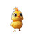 Artistic Yellow Chick Vinyl Car Decal Sticker – Waterproof & UV-Resistant 8"