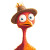 Cartoon Turkey Head Vinyl Car Decal Sticker – Waterproof & UV-Resistant 8"