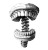 Vintage Metal Vampire Teeth Vinyl Car Decal Sticker – Waterproof & UV-Resistant 8"