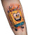 Spongebob Tattoo Vinyl Car Decal Sticker – Waterproof & UV-Resistant 8"