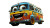 Toy Camper Van Vinyl Car Decal Sticker – Waterproof & UV-Resistant 8"