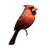 Red Northern Cardinal Vinyl Car Decal Sticker – Waterproof & UV-Resistant 8"
