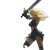 Blonde Swordswoman Vinyl Car Decal Sticker – Waterproof & UV-Resistant 8"