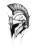 Greek Helmet Tattoo Vinyl Car Decal Sticker – Waterproof & UV-Resistant 8"