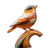 Wooden Robin Sculpture Vinyl Car Decal Sticker – Waterproof & UV-Resistant 8"