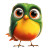 Colorful Cartoon Bird V2 Vinyl Car Decal Sticker – Waterproof & UV-Resistant 8"