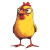 Plucky Cartoon Chicken Vinyl Car Decal Sticker – Waterproof & UV-Resistant 8"
