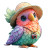 Colorful Parrot Design Vinyl Car Decal Sticker – Waterproof & UV-Resistant 8"