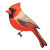 Northern Cardinal Vector Vinyl Car Decal Sticker – Waterproof & UV-Resistant 8"