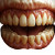 Dull Yellow Teeth Vinyl Car Decal Sticker – Waterproof & UV-Resistant 8"