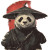 Panda Warrior Poster Vinyl Car Decal Sticker – Waterproof & UV-Resistant 8"