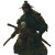 Samurai With Bear Vinyl Car Decal Sticker – Waterproof & UV-Resistant 8"