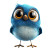 Blue Birdie Vinyl Car Decal Sticker – Waterproof & UV-Resistant 8"