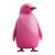 Pink Penguin V2 Vinyl Car Decal Sticker – Waterproof & UV-Resistant 8"