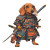 Samurai Dachshund Vinyl Car Decal Sticker – Waterproof & UV-Resistant 8"