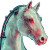 Cyberpunk Horse Head Vinyl Car Decal Sticker – Waterproof & UV-Resistant 8"