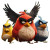 Angry Birds 3D Vinyl Car Decal Sticker – Waterproof & UV-Resistant 8"