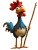 Claymation Rooster Character Vinyl Car Decal Sticker – Waterproof & UV-Resistant 8"