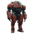 Red Mech Suit Vinyl Car Decal Sticker – Waterproof & UV-Resistant 8"