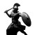 Greek Warrior Attacking Vinyl Car Decal Sticker – Waterproof & UV-Resistant 8"