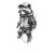 Cyberpunk Raccoon Sketch Vinyl Car Decal Sticker – Waterproof & UV-Resistant 8"