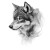 Wolf Head Anatomy Vinyl Car Decal Sticker – Waterproof & UV-Resistant 8"