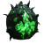 Phosphorescent Green Blob Vinyl Car Decal Sticker – Waterproof & UV-Resistant 8"