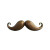 Cool Mustache Vinyl Car Decal Sticker – Waterproof & UV-Resistant 8"
