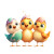 Easter Chicks Vinyl Car Decal Sticker – Waterproof & UV-Resistant 8"