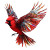 Stained Glass Cardinal Vinyl Car Decal Sticker – Waterproof & UV-Resistant 8"
