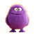 Fluffy Purple Character Vinyl Car Decal Sticker – Waterproof & UV-Resistant 8"