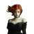 Red-Haired Winged Girl Vinyl Car Decal Sticker – Waterproof & UV-Resistant 8"