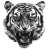 Roaring Tiger V42 Vinyl Car Decal Sticker – Waterproof & UV-Resistant 8"