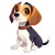Cute Cartoon Beagle Vinyl Car Decal Sticker – Waterproof & UV-Resistant 8"
